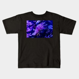 Purple neon Torch coral Kids T-Shirt